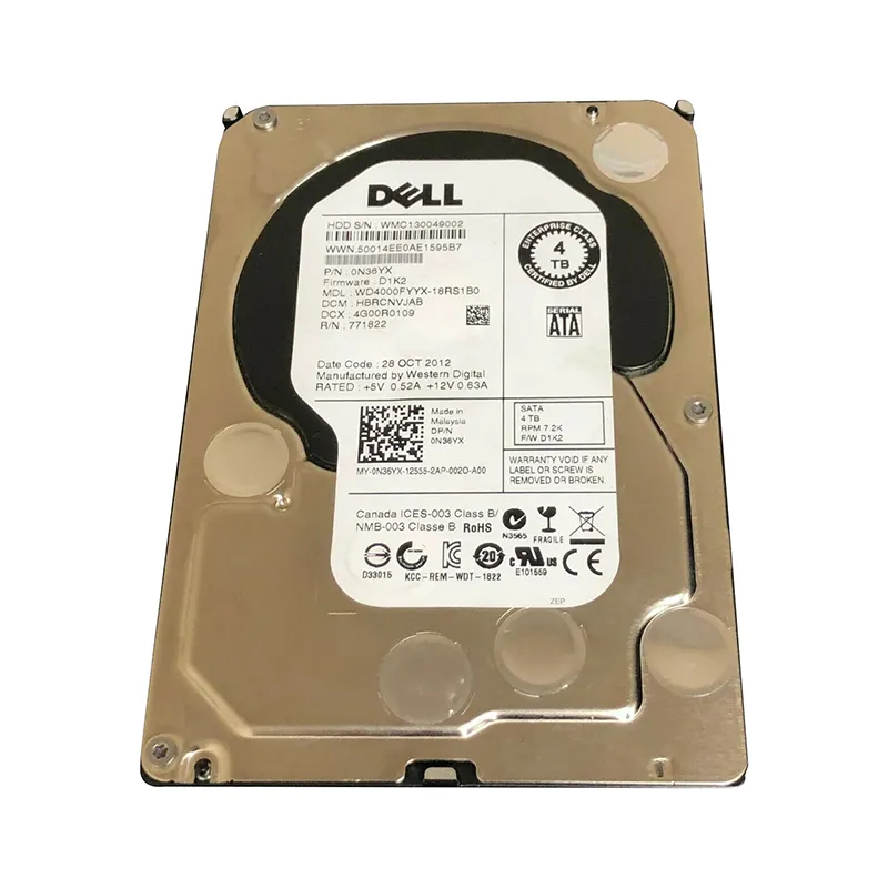 Dell Western Digital WD4000FYYX 4TB 3.5" SATA Enterprise Hard Drive – WD4000FYYX-18RS1B0