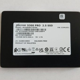 Micron 5300 Pro 1.92TB 2.5″ SATA SSD | Enterprise Data Centre Drive