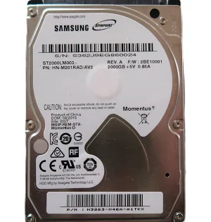 Samsung HN-M201RAD/AV2 2TB 2.5″ SATA Hard Drive | OEM Laptop / Storage HDD