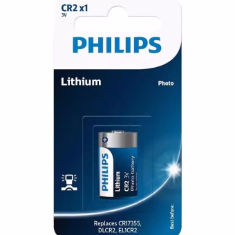 Philips CR2 Lithium 3V Battery – Replaces CR17355 / DLCR2 / EL1CR2