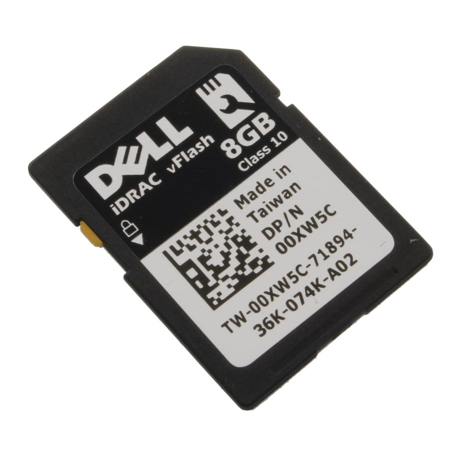 Dell iDRAC vFlash SD Card 8GB – Remote Management Storage for PowerEdge Servers – 00XW5C Class 10