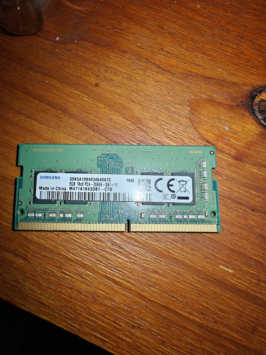 Samsung 8GB DDR4-2666 SODIMM Laptop RAM (M471A1K43DB1-CTD)