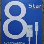 8 Star USB to Lightning cable retail box for iPhone 7, 7 Plus, 8 and 8 Plus