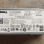 Dell N870P-S0 870W hot-swap power supply label, DP/N 0YFG1C, 80 Plus Silver