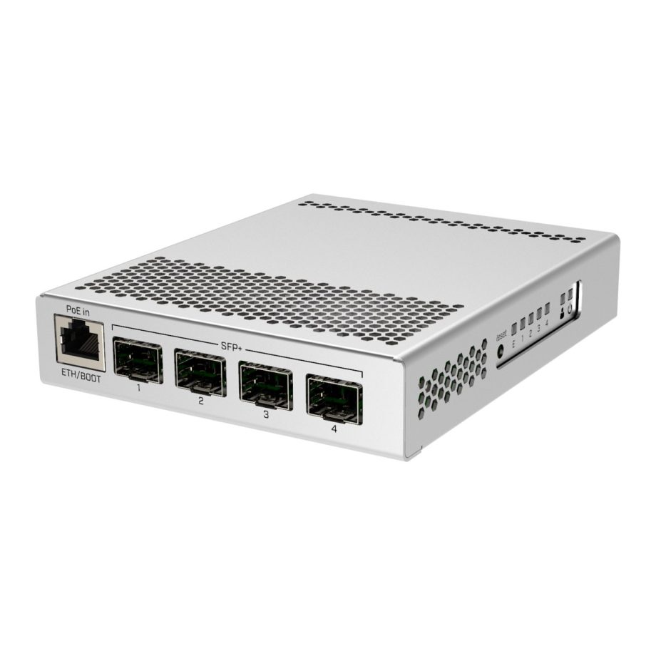 MikroTik CRS305-1G-4S+IN Cloud Router Switch — 4 x 10G SFP+, 1 x Gigabit, Dual Boot SwOS/RouterOS (Used)